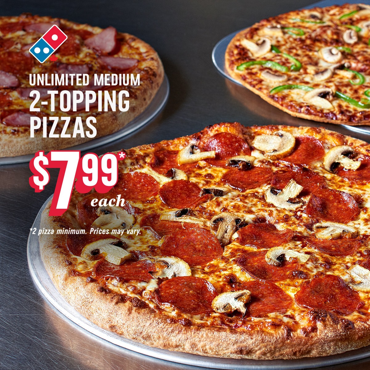 2 medium pizza dominos deal